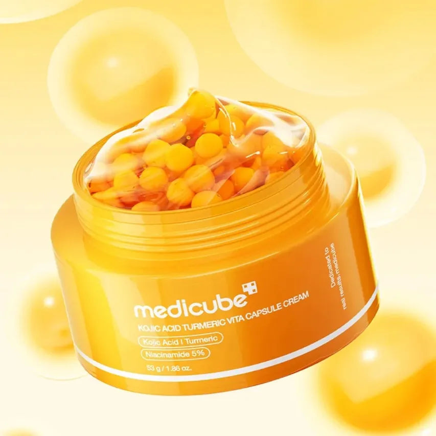 Crema en cápsulas de ácido kójico, cúrcuma y vitaminas de Medicube